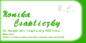 monika csapliczky business card